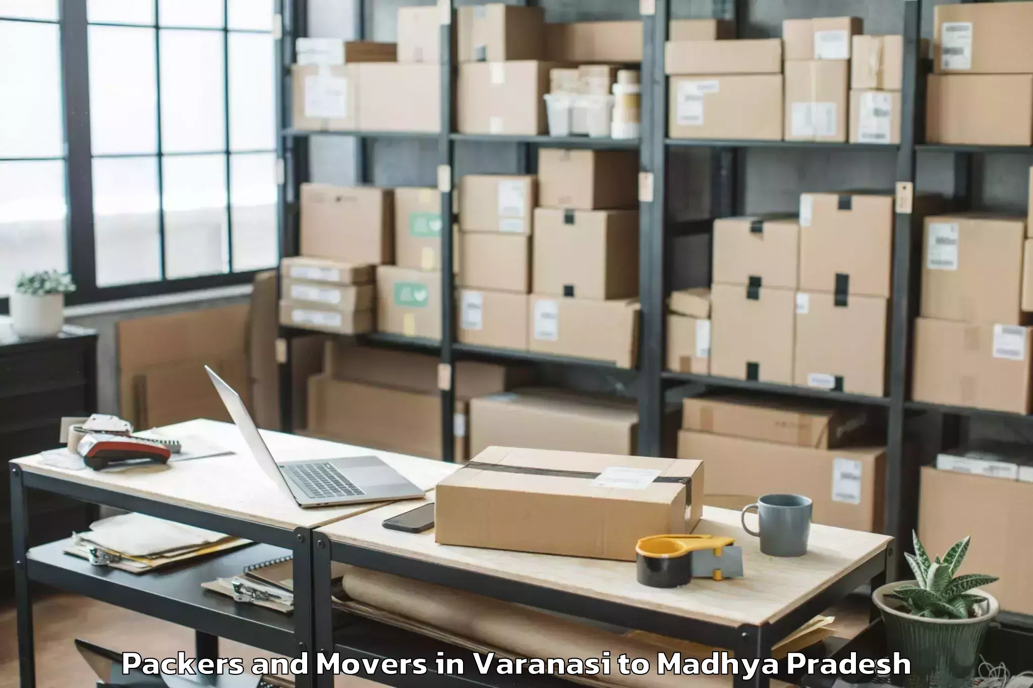 Reliable Varanasi to Kailaras Packers And Movers